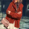 Design mulheres outono inverno torção zíper com capuz camisola casaco de malha jaqueta de cardigan enorme luva longa luva outwear