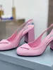 Dernières ventes directes d'usine chaussures habillées sandales classiques chaussures de mariage femmes noires fête talon épais dessus plat designer de luxe sh oes 35-41 # 8