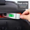 Escala de equipaje digital 110lb / 50kg Mini LCD escalas de colgantes electrónicos portátiles para maleta Bolsa de viaje Peso Balance de pesaje