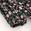 Frauen Vintage Floral Print Mini Kleider Sommer Spitze Patchwork Kragen Elegante Casual Kurzarm Party 210508