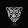 Strass Testa di leopardo Spilla tigre Distintivo Abito da uomo Spille per maglione Regali per la festa del papà Spilla in metallo per accessori da uomo
