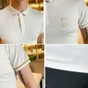 Letnia koszulka polo mężczyźni brązujący mody z krótkim rękawem dorywczo slogeim polo koszule czarny biały biznes marki topy męskie ubrania 210527
