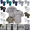 Alex Rodriguez Jersey 3000th Hit Patch Women Salute to Service Blu Verde Grigio Navy Gessato Bianco Giocatore Gessato Fan S-3XL