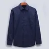 Plus Large Size 8XL 7XL 6XL 5XL 4XL Mens Business Casual Long Sleeved Shirt Classic Striped Male Social Dress Shirts Purple Blue 210626