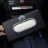 Мода Crown Crystal Box Солнцезащитная кожа Автоматическая тканевая сумка Солневизор Подвесные держатель Держатель Чехол Салфетка для автомобильных аксессуаров