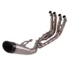 Motorcykelavgassystem för S1000RR 2021 år Titanlegering Escape Front Mid Link Pipe kolfiber2418