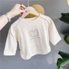 Spring baby girls cute cartoon bear printed T shirts cotton kids loose casual Tees children Tops clothes 210508