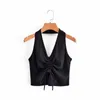 Sexy Woman Solid Slim Halter Knitted Tank Summer Ladies Backless Cotton Beach Tops Girls Y2k Stretchy Crop 210515