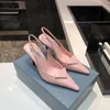 2021 новейшие женские сандалии одиночные туфли на среднем каблуке-шпильке изысканный ремесленный заостренный дизайн роскошный привлекательный цвет кожаный материал размер для 35-42