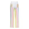 Pantaloni casual tie-dye per donna a vita alta Jeans dritti colorati a vita alta Moda primavera femminile 210521