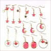 Boucles d'oreilles breloque étoile lune pour femmes cadeau de mode style national femmes bijoux à bricoler soi-même boucle d'oreille