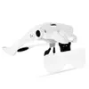 9892B2C USB carga lupa microscopio reemplazable 1X 1.5X 2X 2.5X 3.5X LED lupa diadema gafas de lectura lupa