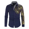 Camicie da uomo a maniche lunghe moda Camisa Masculina Chemise Camicia casual da uomo pubblica Club fantasia Tops2718