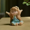 Codzienna kolekcja Cute Baby Figurine Fairy Ogród Dekoracji Anioł Miniaturowy Dom Ornament Girl Festival Gifts 210727