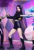 Kadın Eşofman KPOP Kız Grup Seksi Yelek Siyah Deri Ceket Ince Şort Kıyafet Kadın Sahne Kostüm Kore Caz Dansçı Kıyafetler Festivali