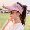 Nowy styl Visor Hat Sprots Caps Lato Sun Visor Hat Outdoor Sun Cap Dla Kobiet List Elastyczny Kapelusze