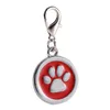 Zinc alloy cards rubber footprints dog brand pet collar metal color many random delivery RRB11679