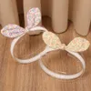 15726 Europe Fashion Baby Girls Headband Kids Florals Bunny Ear Elastic Hair Band Children Princess Headwear Hairbands