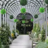 装飾的な花の花輪人工植物トピアリーボールフェイクバックヤードバルコニーガーデンウェディングとホーム装飾307nのためのボックスボール