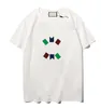 24SS Designer T -shirt för män Kvinnor Bokstäver som skriver ut Tees Summer Mens Tee Shirts Short Sleeve Homme Breattable Clothing Multi Styles High Quality