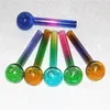 High Quality Pyrex Glass Oil Burner Pipe Colored Tube OilPipes Thick Smoking Hand Tobacco Dry herb cigarette pipe