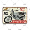 Japoński motocykl metalowy znak cyny rocznika wyścigowy silnik plakat metalowa płyta retro sztuka żelaza malowanie naklejki ścienne domek h1110