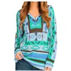 Large Size 5XL Ladies Tops Spring Autumn Casual Loose Oversized Long Sleeve Hooded T Shirt Folk Print Women Knitted Tee Top 210526