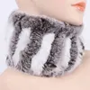 Femmes d'hiver Real Rex Rabbit Fur Swarf Rex Rabbit Fur Bandands tricots Natural Rabbit Fur Ring Swarves Factory Factory Retail 26374551