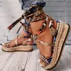 Kadın Yılan Gladyatör Sandalet Yaz Platformu Wees Topuk Ayak Bileği Çapraz bağlı Moda Seksi Burnu açık Parti Ayakkabı Bayanlar Kadın 2020 X0523