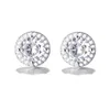 Femelle diamant brillant 925S Hypoallergénique Round Brouille d'oreille Bride Bridesmaid Gift Oreilles Fashion Luxury Bijoux exquis P6982