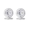 Female shiny diamond 925s round hypoallergenic earring sticks bride bridesmaid gift earrings fashion luxury exquisite jewelry P6982