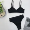 Sexy Swimsuit Women High Waist Bikini Micro Leg Swimming Suit for Bathing Snake Print Swimwear Bikinis Set 210702