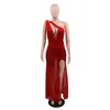 Bodycon Red Dress For Women High Slit Long Fall 2022 Lady Feather Gowns Robe Noel Club Night Clothes Special Occasion Casual Dresses
