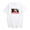 Spoof Harajuku Witte Vrouwelijke T-shirt T Zomer Novelty Tee Shirt Femme Life is saaie letters print vrouwen t-shirt 210607