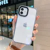 Şeker dondurma rengi şeffaf plastik üç bir telefon kılıflarında Sert PC iphone 13 12 mini 11 pro xs max xr x 6 7 8 artı basitlik moda kapak kılıfı