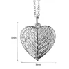 Cute Blank Heart-shaped Sublimation Keepsake Pendant Necklace Angel Wing Couple Zinc alloy Jewelry