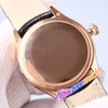 TWF Cellini Aerolite Moon Phase 50535 Cal A3195 Automatic Homme Watch White Dial M505350002 Rose Gold Case Black Leather STRAP 39M3817318