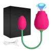 Rose vorm vaginale zuigende vibrators erotische nippel oraal sucker clitoris stimulatie seksspeeltjes voor vrouwen