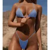 Omkagi Braziliaanse bikini micro bikini set sexy push -up zwemmen zwempak neon dames badpakken vaste badmode vrouwen 210324