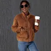 High Street Autumn Winter Warm jacket woman Fashion Thick Women's Fleece Jacket Faux Fur Plush Warm lady Jackets coats 210514