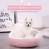 Cartoon Dog Bed Rabbit Ears Cat House Removable Pet Nest Teddy Soffa Vintervalp Kennel Soft Supplies 210924