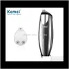 Tête d'huile sculptée Salon professionnel tondeuses à cheveux salon de coiffure 10W rasoir rechargeable tondeuse à cheveux électrique argent Km-701 Bhun0 Jtice