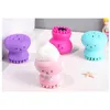 Facial Cleansing Brush Silicone Handheld Massager Cute Small Octopus Shape Face Scrubber for Deep Cleaning Gentle Exfoliating Skin Massage TX0059