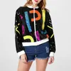 FORSE U Donne Nero Blu Oro Multicolor Lettera Paillettes Utwear Bomber Giacca Cerniera Manica lunga Casual Uniforme da baseball C0369 210529