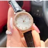 Mode Dames Horloges Topmerk Horloges lederen band Diamond Watch voor dame meisje vrouwelijk Kerstcadeaus Moederdag Valentijnsdag cadeau Montre De Luxe