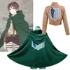 Anime -Angriff auf Titan Cloak Jacke Shegeki no Kyojin Cosplay Kostüme Eren Legion Cape Coat Halloween Weihnachtskostüm Y0913