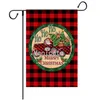 Jul Garden sjunker Courtyard Banner Flaggor Santa Claus Linne 42style Dubbelsidiga semesterdekorationer 47 * 32cm T2i52844