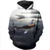 Sweat-shirt à capuche pour hommes et femmes, vêtement imprimé en 3D, à la mode, unisexe, décontracté, avion BF-109