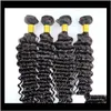 Brasileiro Weave Virgin Bundles Deep Wave encaracolado 834inch não processado malaio peruano peruano zzvob bpt0y