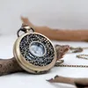 20pcs Large hanging watch bird of paradise vintage pocket watch necklace Korean version sweater chain fashion watch jewelry wholesale